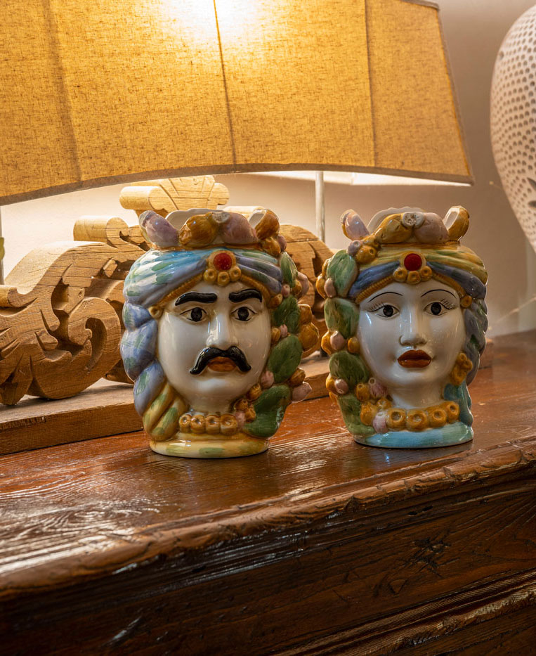 testa di moro siciliana di ceramica fatta a mano