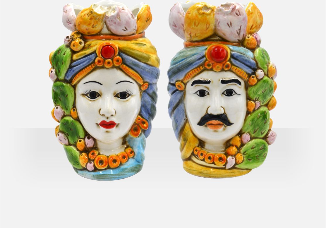 oggettistica regalo teste di moro siciliane di ceramica