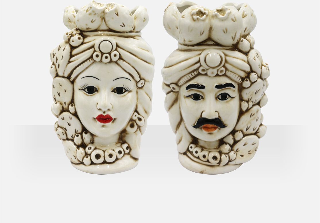 oggettistica regalo teste di moro siciliane di ceramica