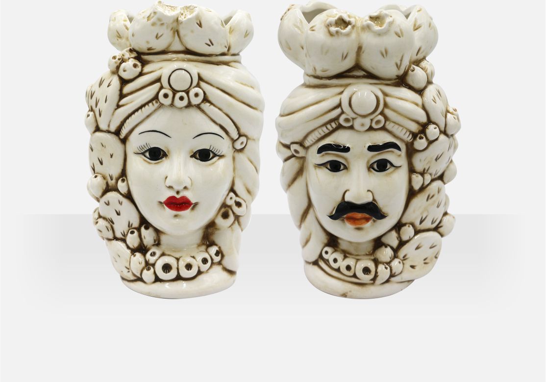 oggettistica regalo teste di moro siciliane di ceramica